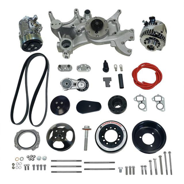 Front Runner® Drive System, GM LS, Wet-Sump, Black/Chrome, without Power Steering