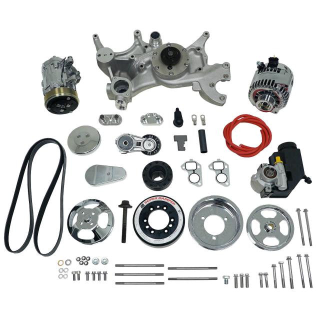 Front Runner® Drive System, GM LS7, Dry-Sump, Polished/Chrome, with Power Steering