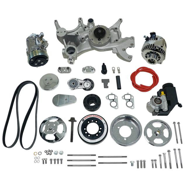Front Runner® Drive System, GM LS7, Dry-Sump, Chrome/Polished, with Power Steering