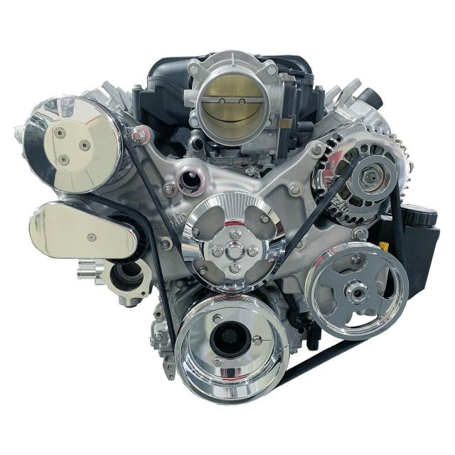 Front Runner® Drive System, GM LS7, Dry-Sump, Chrome/Polished, with Power Steering
