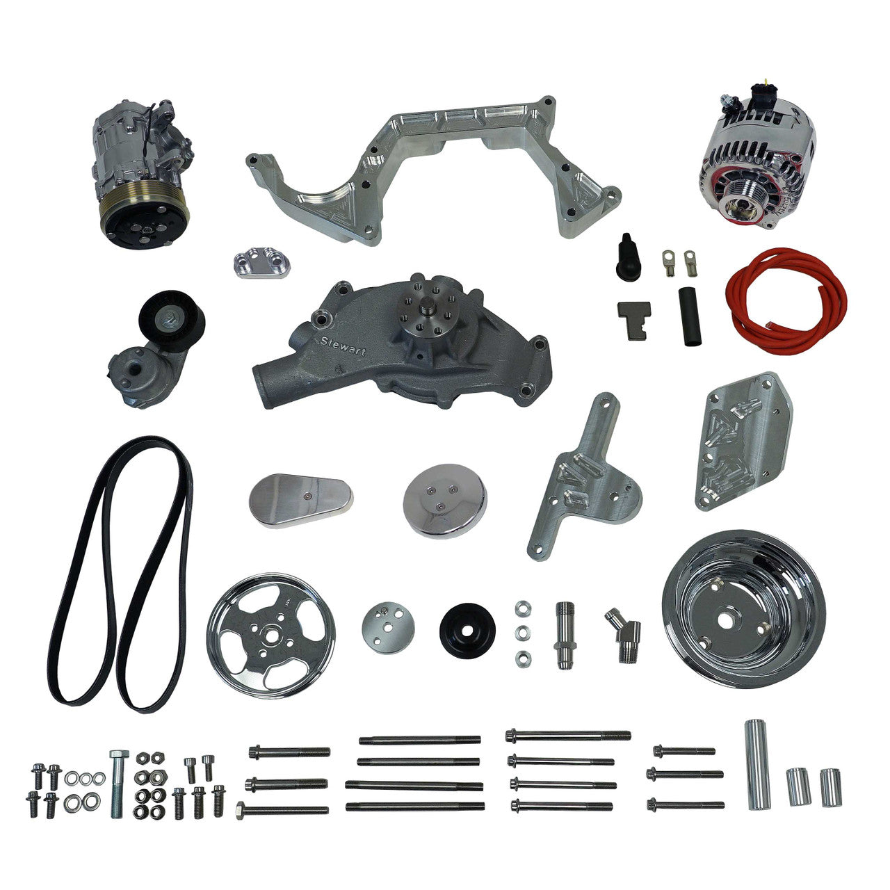 Front Runner® Drive System, Big Block Chevrolet, Bright, without Power Steering