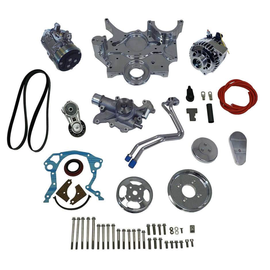 Front Runner® Drive System, Small Block Ford, Bright/Chrome, without Power Steering