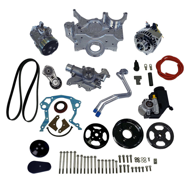Front Runner® Drive System, Small Block Ford, Black/Chrome, with Power Steering