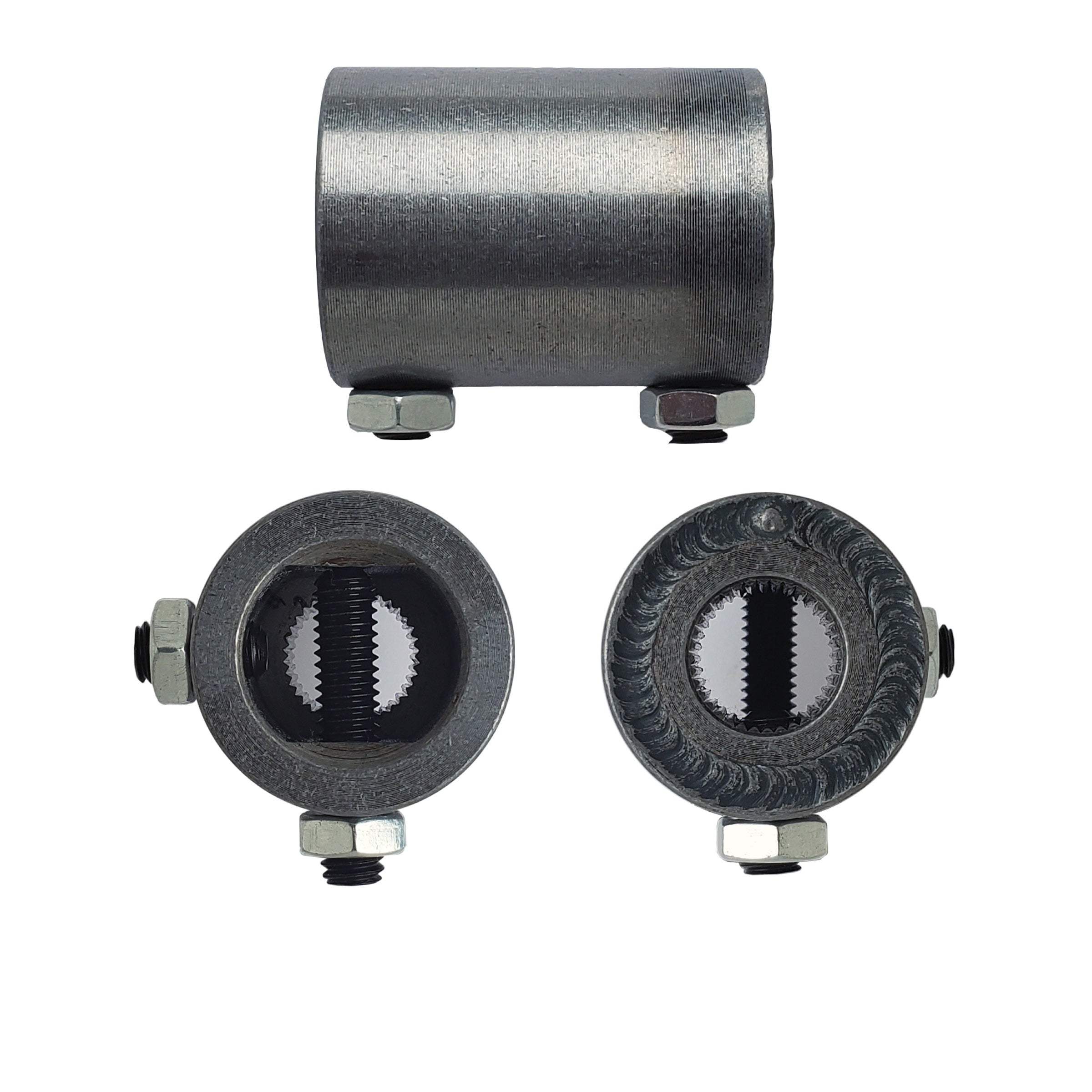 Borgeson - Steering Coupler - P/N: 314925 - Welded steel steering coupler. 1 in. Double-D X 11/16-36 Spline (17MM)