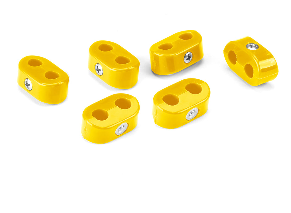T-CLAMP DOUBLE PLACE, 3/16"-3/16", 6 PIECES, YELLOW
