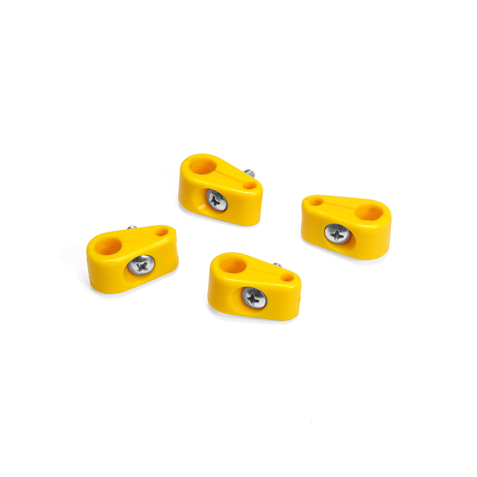 T-CLAMP DOUBLE PLACE, 3/8"-3/16", 4 PIECES, YELLOW