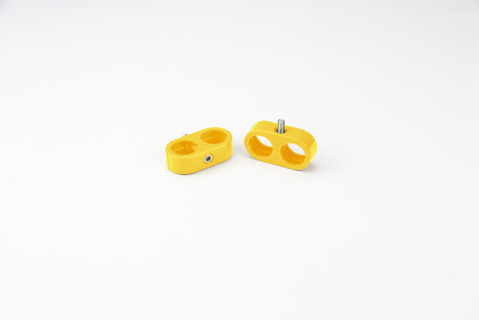 T-CLAMP HEATER-A/C, 15/16"-15/16"(5/8"-5/8" ID), 2 PIECES, YELLOW
