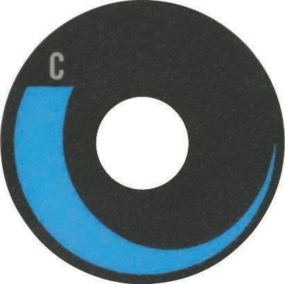 Temperature Decal for Rotary Controls