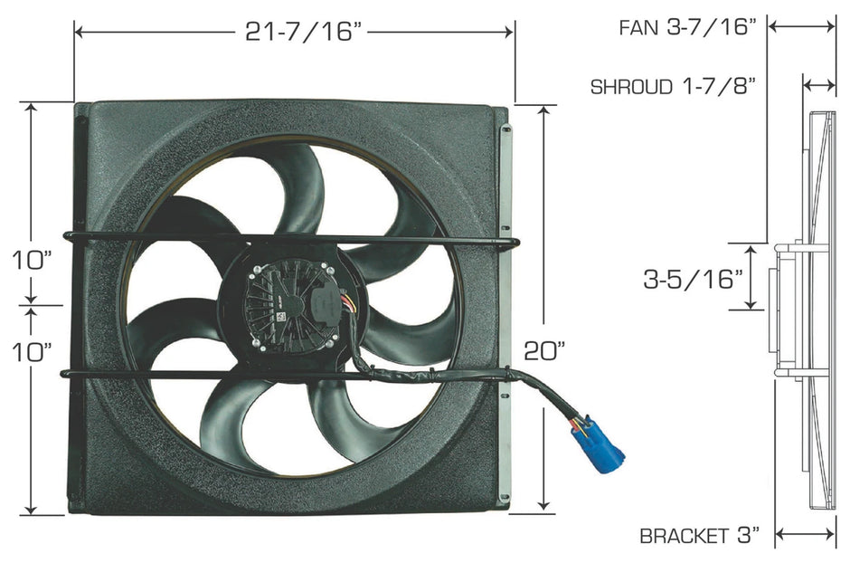 LoPro 1939-40 Ford CustomFit Brushless Fan Kit