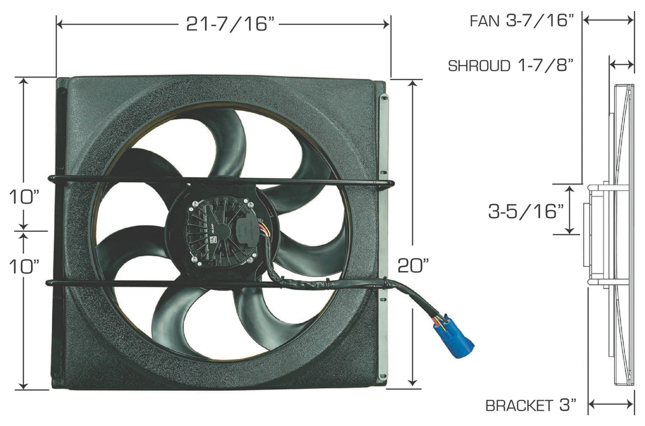 LoPro 1939-40 Ford CustomFit Brushless Fan Kit