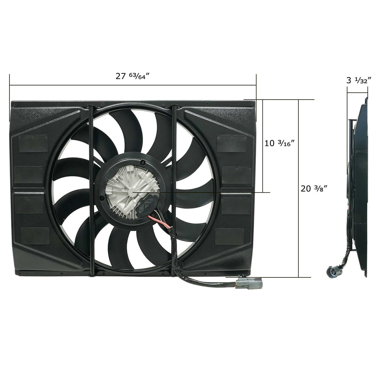 Monster 1973-87 Chevrolet C-10 19 Inch 850W Custom Fit Brushless Fan Kit