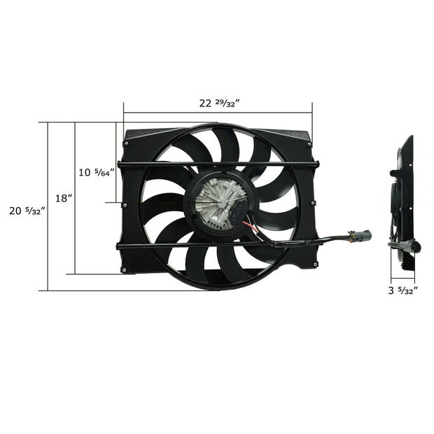 Monster 1955-57 Chevrolet 19 Inch 850W CustomFit Brushless Tri-5 Fan Kit