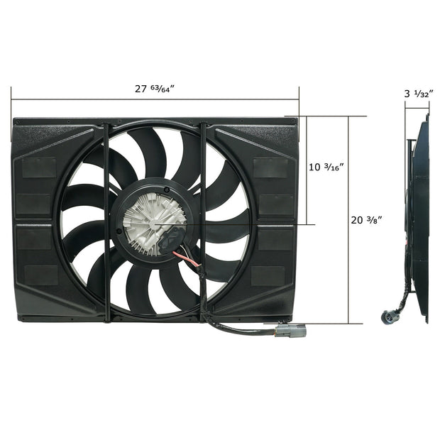 Monster 1973-79 Ford F-Series/1978-79 Bronco 19 Inch 850W CustomFit Brushless Fan Kit
