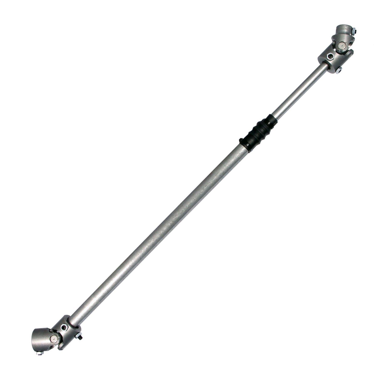 Borgeson - Steering Shaft - P/N: 000974 - Ford Bronco with 3/4 in.-36 spline column and 13/16 in.36 spline steering box.  Includes two billet steel universal joints and heavy duty telescopic steering shaft.