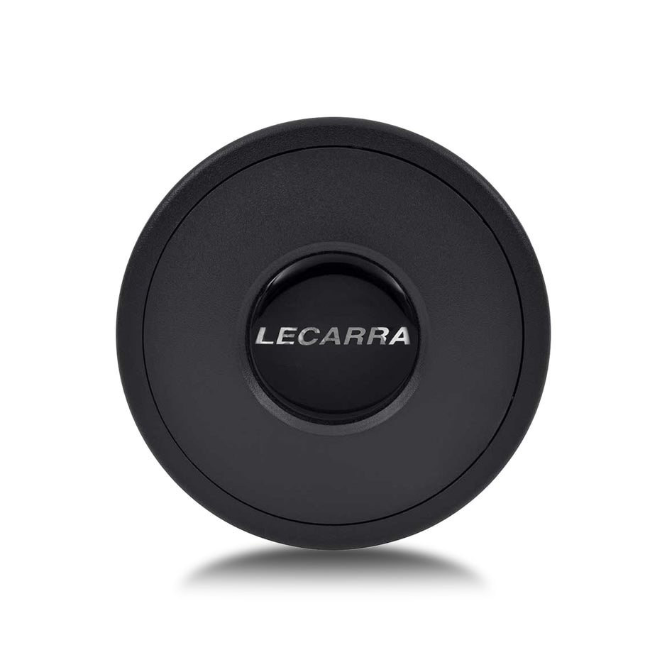 Horn Button, Plastic, Single Contact, Lecarra Logo, Black for MK4/9 Wheels