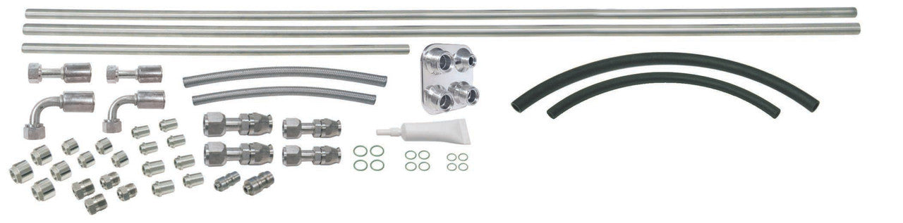 ProLine Stainless Steel A/C Line Kit R12 - 134a with 4-Way Bulkhead