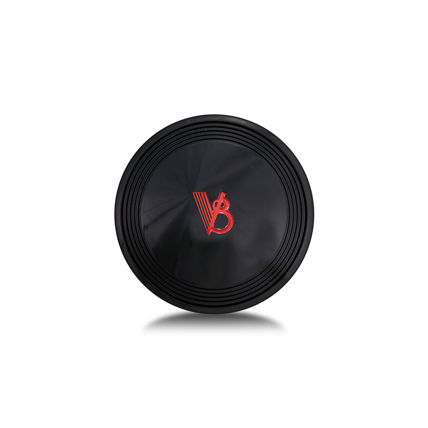 Horn Button, Plastic, Single Contact, Red V-8 Logo, Black for Mark 40 Wheels