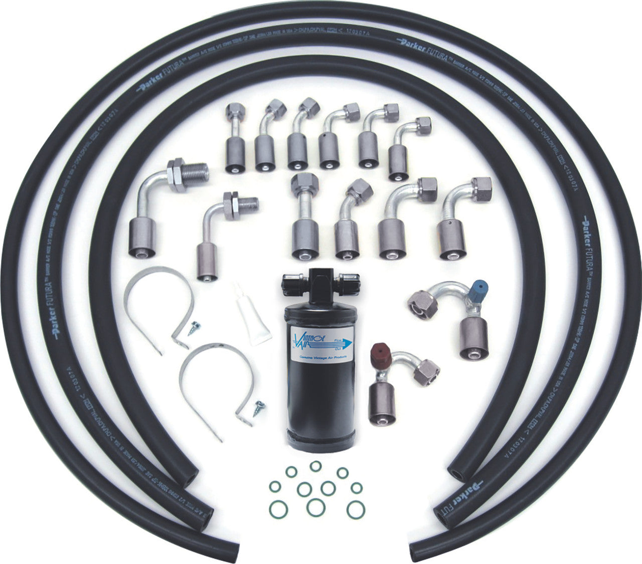 Reduced Barrier Beadlock 14-Fitting Refrigerant Hose Kit with Drier
