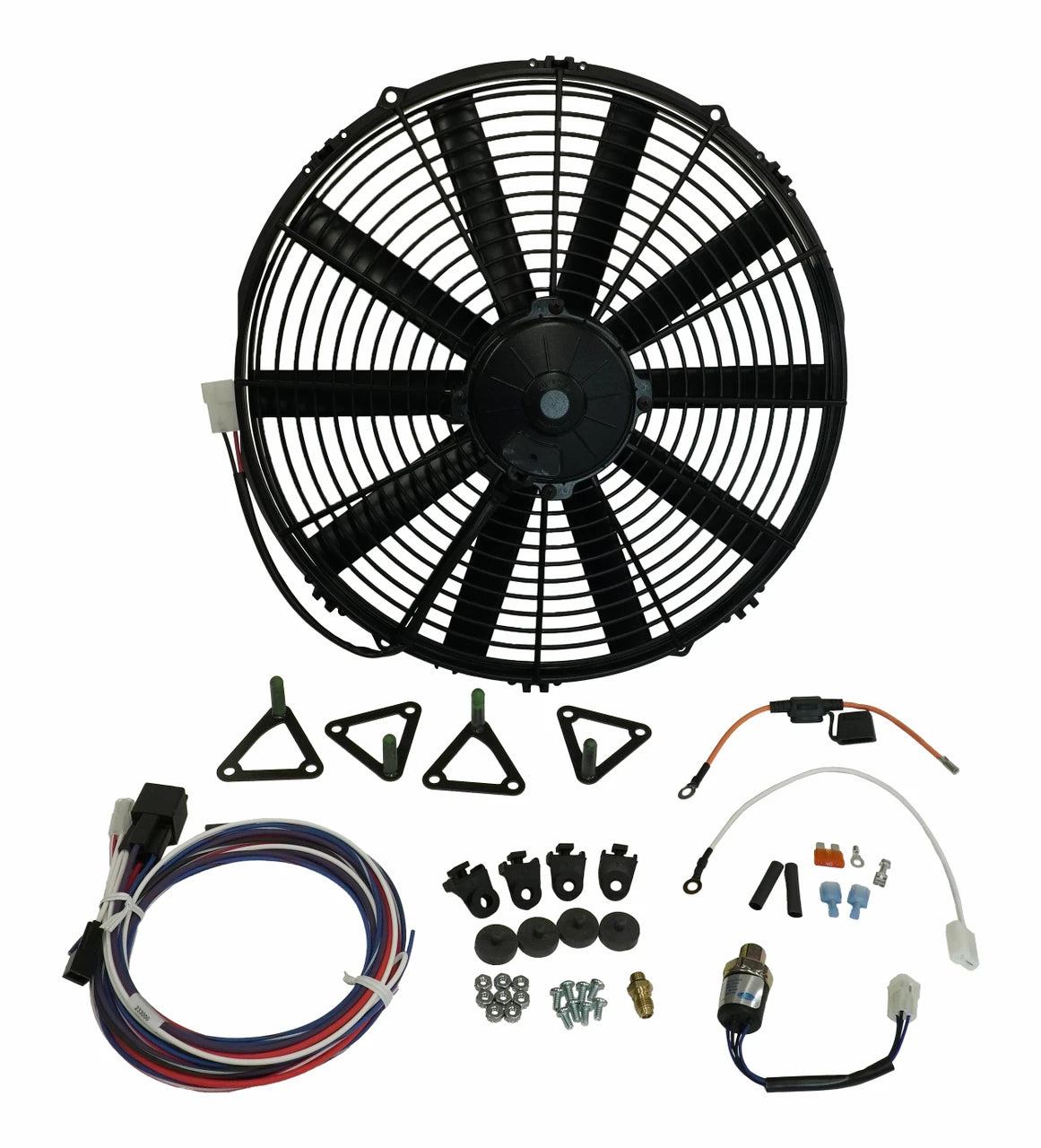 1955-57 Chevrolet Full-Size SPAL Electric Fan Package with Mounts