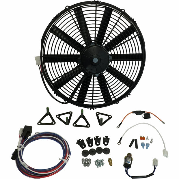 1955-57 Chevrolet Full-Size SPAL Electric Fan Package with Mounts