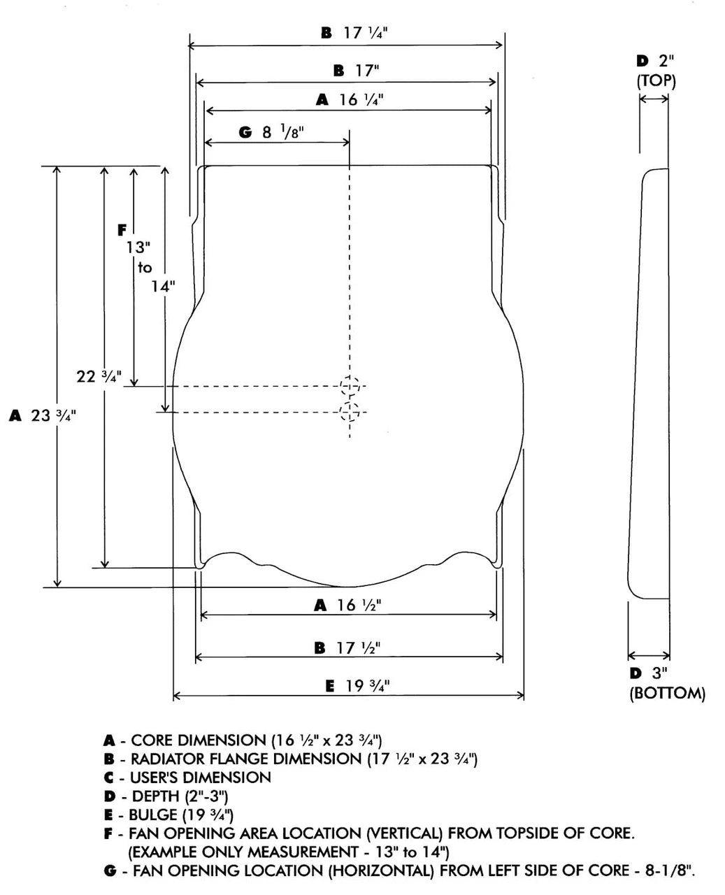 Fan Shroud  Application Specific Fits 1933-34 Ford