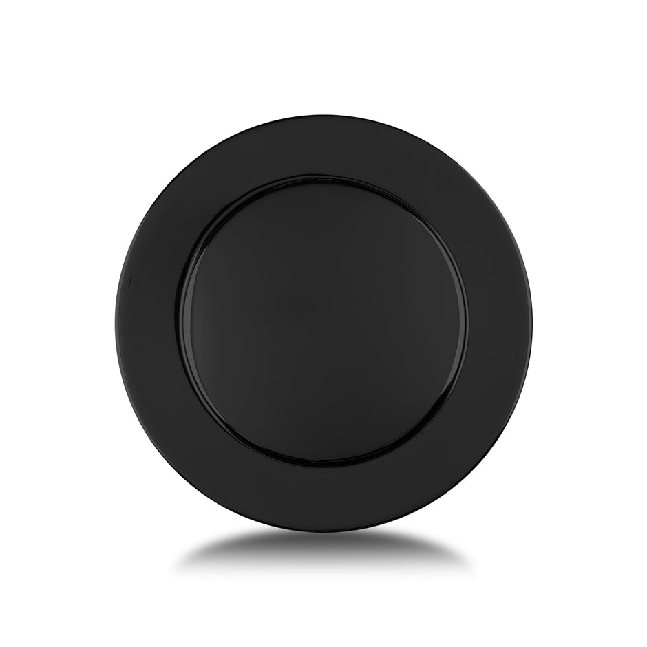 Horn Button, Billet Aluminum, Single Contact, Full Cover Smooth, Black for MK4/9