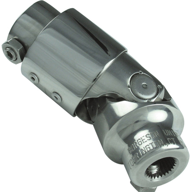 Borgeson - Vibration Reducer - P/N: 164943 - Polished stainless steel single universal joint and vibration reducer combination. Fits 3/4 in. Double-D X 1 in.-48 Spline.