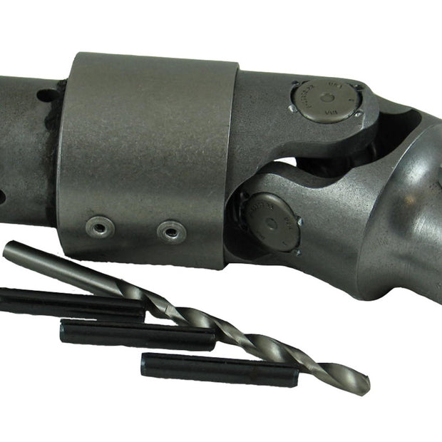 Borgeson - Vibration Reducer - P/N: 036425 - Steel single universal joint and vibration reducer combination. Fits stock Mopar columns to Borgeson conversion box. Includes drill bit and pins for installation.