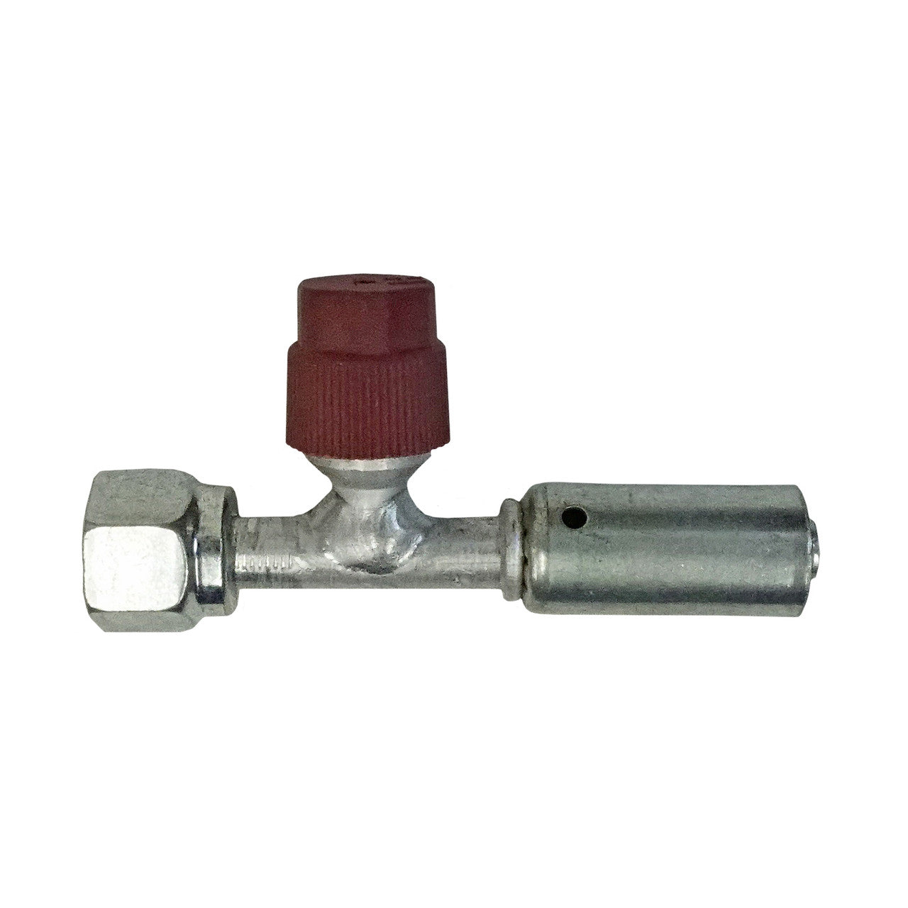 Beadlock O-Ring Fitting with 134a Service Ports NO 6 Reduced Barrier Hose Fitting - Straight with Port
