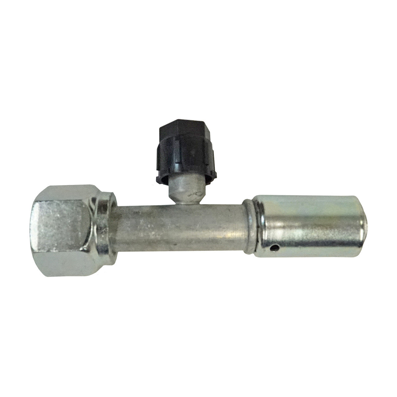 Beadlock O-Ring Fitting with 134a Service Port NO 10 Reduced Barrier Hose Fitting - Straight with Port