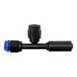 Beadlock O-Ring Black Fitting with 134a Service Ports NO 6 Reduced Barrier Hose Fitting - Straight with Port