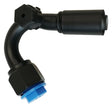 Beadlock O-Ring Black Fitting with 134a Service Port NO 10 Reduced Barrier Hose Fitting - 135 degree with Left-Hand Port