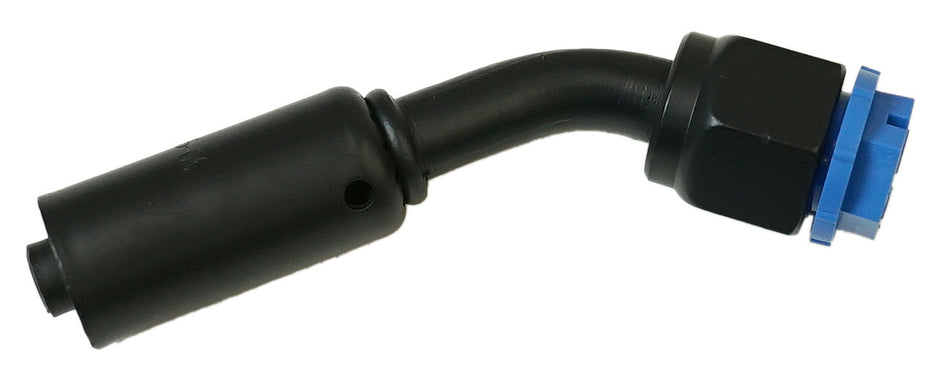 Beadlock O-Ring Black Fitting - 45 Degree NO 6 Reduced Barrier Hose Fitting