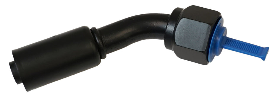 Beadlock O-Ring Black Fitting - 45 Degree NO 8 Reduced Barrier Hose Fitting