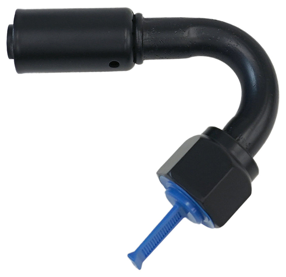 Beadlock O-Ring Black Fitting - 135 Degree NO 8 Reduced Barrier Hose Fitting