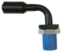 Bulkhead Beadlock Black Male Fitting - 90 degree NO 10 Reduced Barrier Hose Fitting