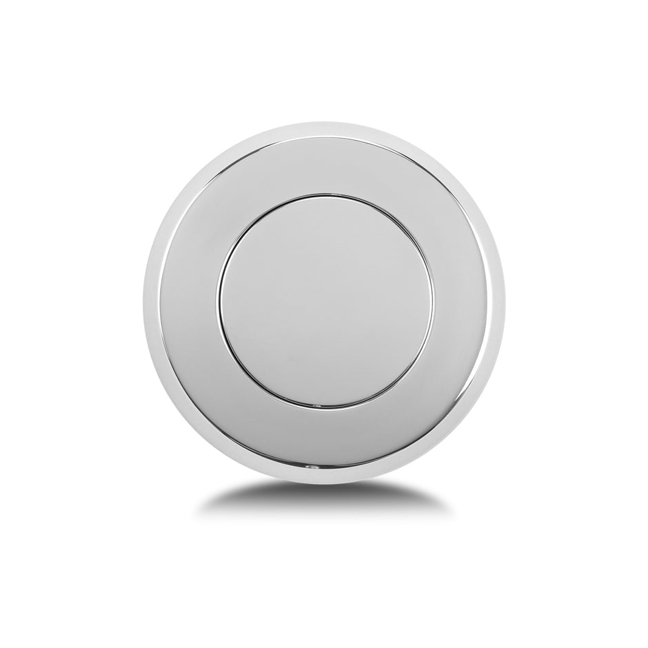 Horn Button, Billet Aluminum, Single Contact, Smooth, Polished for Vette Wheels