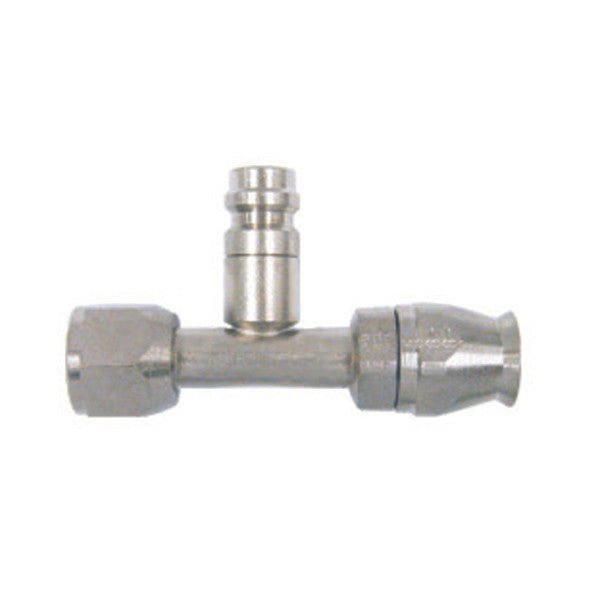 Braided Line Fitting Straight with 134a Service Port  for NO 6 Hose