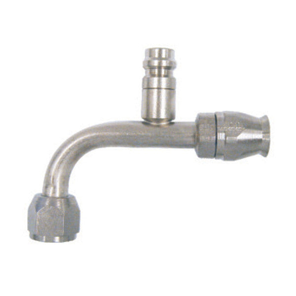 Braided Line Fitting 90 Degree with 134a Service Port for NO 6 Hose