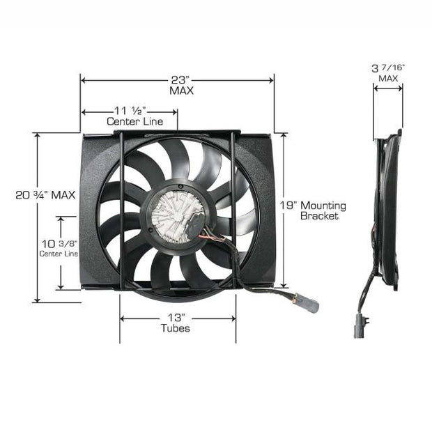 Monster 1967-69 Camaro 19 Inch 850W CustomFit Brushless Fan Kit