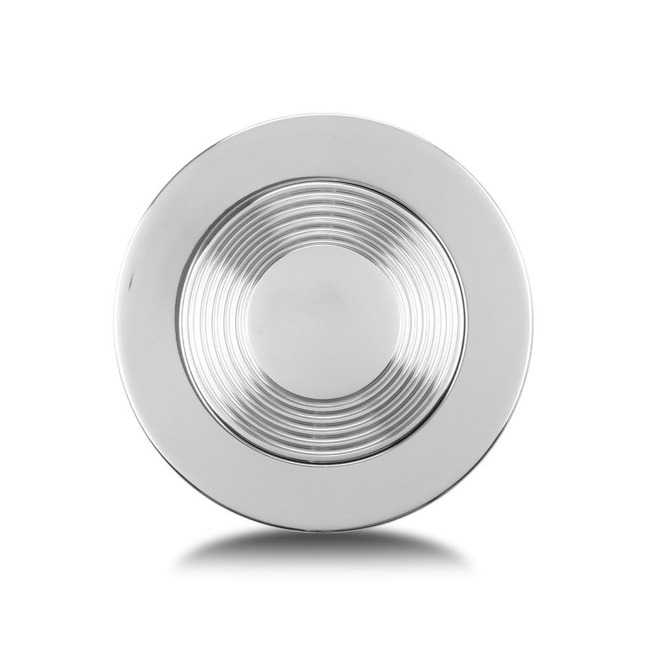 Horn Button, Billet Aluminum, Single Contact, Full Cover Groovy, Polished for MK