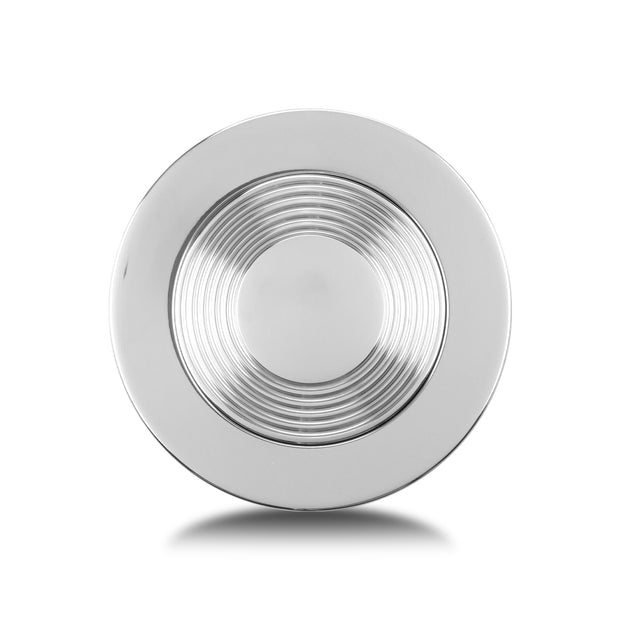 Horn Button, Billet Aluminum, Single Contact, Full Cover Groovy, Polished for MK