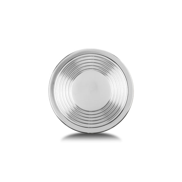 Horn Button, Billet Aluminum, Single Contact, Groovy, Polished for MK4/9 Wheels