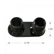 Streamline Black Anodized Aluminum 2-Way Bulkhead Plate for AC 6-8 Male O-Ring