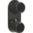 Streamline Black Anodized Aluminum 2-Way Bulkhead Plate for AC 6-8 Male O-Ring