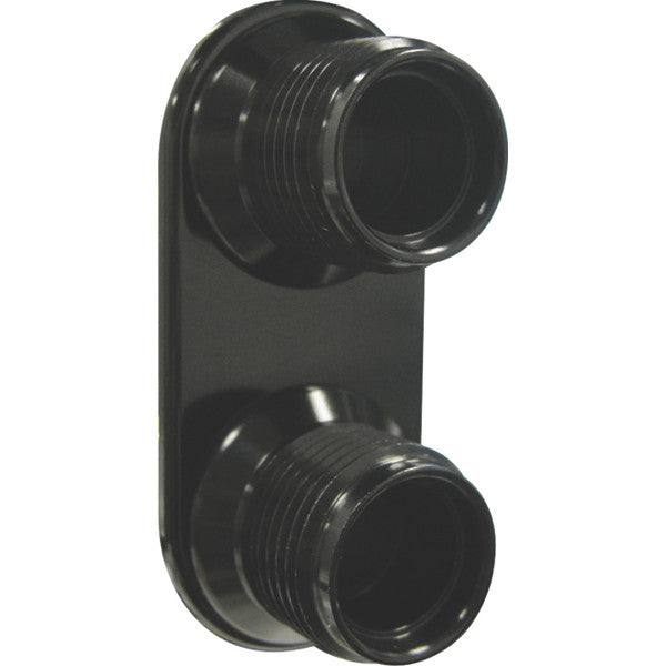 Streamline Black Anodized Aluminum 2-Way Bulkhead Plate for AC 6-8 Male O-Ring