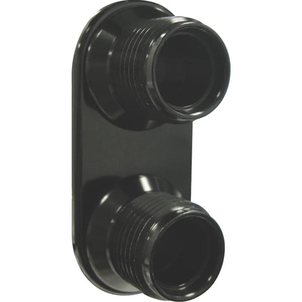 Streamline Black Anodized Aluminum 2-Way Bulkhead Plate for AC 8-10 Male O-Ring