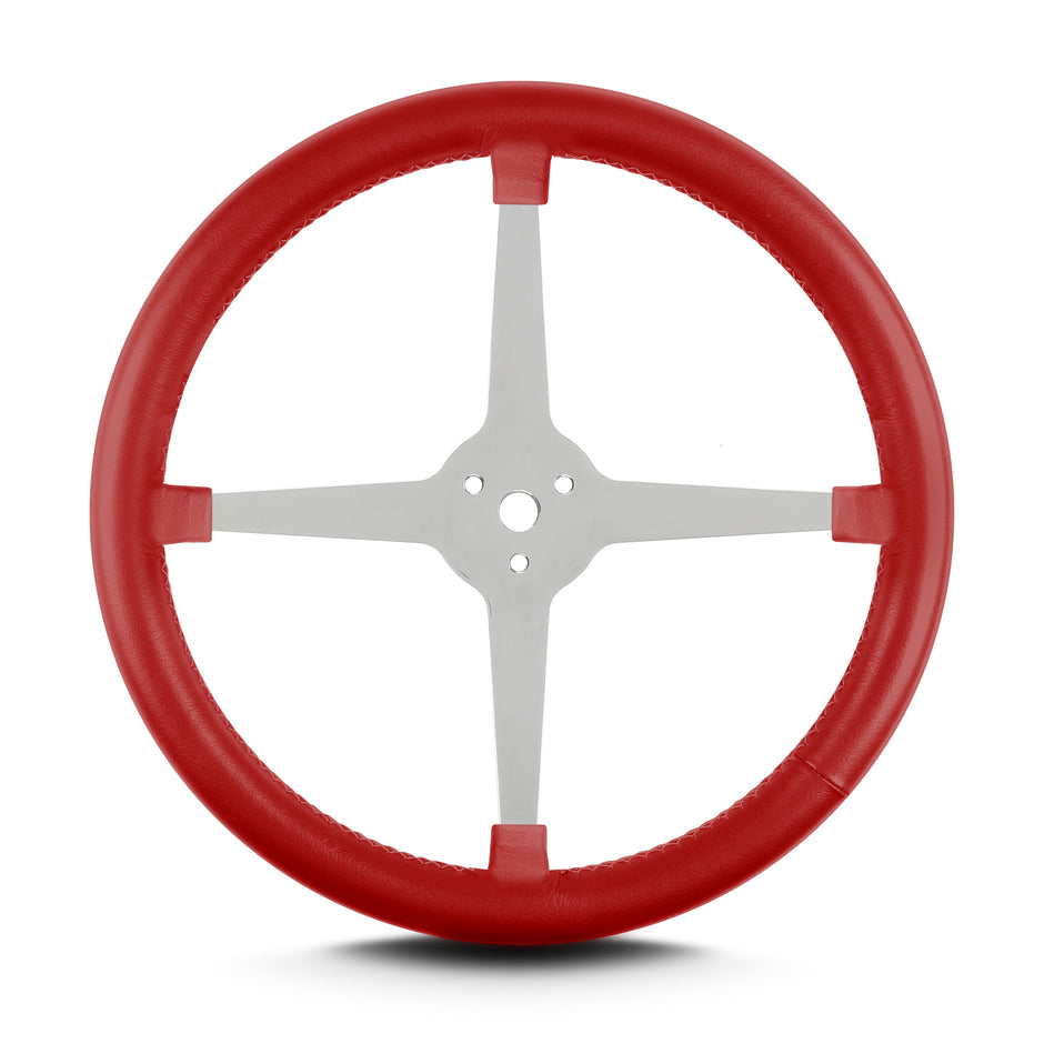 LAKE 4 SPOKE 14" POLISHED BRIGHT RED
