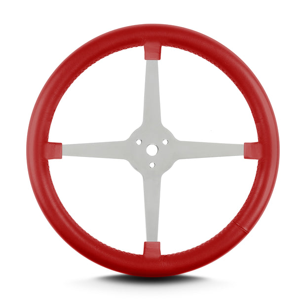 LAKE 4 SPOKE 14" POLISHED BRIGHT RED