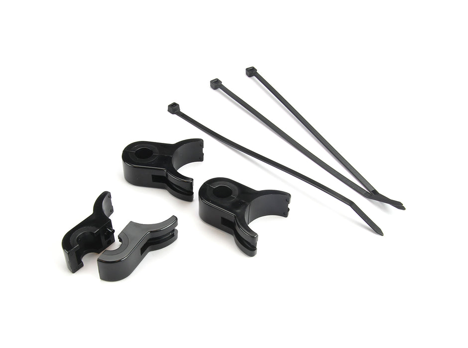 CHAZIS CLAMP, SCREWLESS, 1-5/8" CHASSIS TUBE to 1/2" HOSE, 3 PIECES,  BLACK